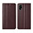 Funda de Cuero Cartera con Soporte Carcasa para Realme X7 5G Marron