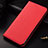 Funda de Cuero Cartera con Soporte Carcasa para Samsung Galaxy A6s Rojo