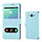Funda de Cuero Cartera con Soporte Carcasa para Samsung Galaxy On7 Pro Azul Cielo