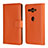 Funda de Cuero Cartera con Soporte Carcasa para Sony Xperia XZ2 Compact Naranja