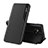 Funda de Cuero Cartera con Soporte Carcasa Q01H para Xiaomi Poco X3 Pro Negro