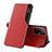 Funda de Cuero Cartera con Soporte Carcasa Q02H para Xiaomi Mi 11T 5G Rojo