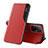 Funda de Cuero Cartera con Soporte Carcasa Q02H para Xiaomi Mi 11T Pro 5G Rojo