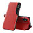 Funda de Cuero Cartera con Soporte Carcasa Q02H para Xiaomi Poco M5 4G Rojo