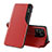 Funda de Cuero Cartera con Soporte Carcasa Q02H para Xiaomi Redmi 10 India Rojo