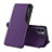 Funda de Cuero Cartera con Soporte Carcasa Q02H para Xiaomi Redmi A1 Morado