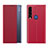 Funda de Cuero Cartera con Soporte Carcasa QH1 para Huawei P40 Lite E Rojo