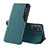 Funda de Cuero Cartera con Soporte Carcasa QH1 para Samsung Galaxy M23 5G Verde