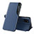 Funda de Cuero Cartera con Soporte Carcasa QH1 para Samsung Galaxy Note 10 Lite Azul