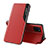 Funda de Cuero Cartera con Soporte Carcasa QH1 para Samsung Galaxy Note 10 Lite Rojo