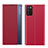 Funda de Cuero Cartera con Soporte Carcasa QH2 para Samsung Galaxy M02s Rojo