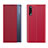 Funda de Cuero Cartera con Soporte Carcasa QH3 para Samsung Galaxy A50S Rojo