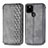 Funda de Cuero Cartera con Soporte Carcasa S01D para Google Pixel 5 Gris