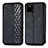 Funda de Cuero Cartera con Soporte Carcasa S01D para Google Pixel 5 Negro