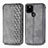 Funda de Cuero Cartera con Soporte Carcasa S01D para Google Pixel 5 XL 5G Gris