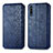 Funda de Cuero Cartera con Soporte Carcasa S01D para Huawei Honor 9X Azul