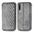 Funda de Cuero Cartera con Soporte Carcasa S01D para Huawei Honor 9X Gris