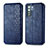 Funda de Cuero Cartera con Soporte Carcasa S01D para Huawei Nova 7 SE 5G Azul