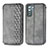 Funda de Cuero Cartera con Soporte Carcasa S01D para Huawei Nova 7 SE 5G Gris