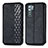 Funda de Cuero Cartera con Soporte Carcasa S01D para Huawei Nova 7 SE 5G Negro