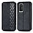 Funda de Cuero Cartera con Soporte Carcasa S01D para Huawei P40 Negro