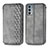 Funda de Cuero Cartera con Soporte Carcasa S01D para Motorola Moto Edge 20 5G Gris