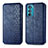 Funda de Cuero Cartera con Soporte Carcasa S01D para Motorola Moto Edge 30 5G Azul