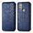Funda de Cuero Cartera con Soporte Carcasa S01D para Motorola Moto G30 Azul