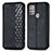 Funda de Cuero Cartera con Soporte Carcasa S01D para Motorola Moto G30 Negro
