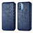 Funda de Cuero Cartera con Soporte Carcasa S01D para Motorola Moto G41 Azul