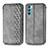 Funda de Cuero Cartera con Soporte Carcasa S01D para Oppo K9 Pro 5G Gris