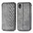 Funda de Cuero Cartera con Soporte Carcasa S01D para Samsung Galaxy A01 Core Gris