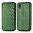 Funda de Cuero Cartera con Soporte Carcasa S01D para Samsung Galaxy A01 Core Verde