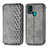 Funda de Cuero Cartera con Soporte Carcasa S01D para Samsung Galaxy F41 Gris