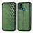 Funda de Cuero Cartera con Soporte Carcasa S01D para Samsung Galaxy F41 Verde