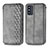 Funda de Cuero Cartera con Soporte Carcasa S01D para Samsung Galaxy F52 5G Gris