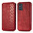 Funda de Cuero Cartera con Soporte Carcasa S01D para Samsung Galaxy F52 5G Rojo