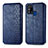 Funda de Cuero Cartera con Soporte Carcasa S01D para Samsung Galaxy M21s Azul