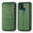 Funda de Cuero Cartera con Soporte Carcasa S01D para Samsung Galaxy M31 Prime Edition Verde