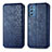 Funda de Cuero Cartera con Soporte Carcasa S01D para Samsung Galaxy M52 5G Azul