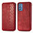 Funda de Cuero Cartera con Soporte Carcasa S01D para Samsung Galaxy M52 5G Rojo