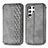 Funda de Cuero Cartera con Soporte Carcasa S01D para Samsung Galaxy S25 Ultra 5G Gris