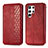 Funda de Cuero Cartera con Soporte Carcasa S01D para Samsung Galaxy S25 Ultra 5G Rojo