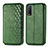 Funda de Cuero Cartera con Soporte Carcasa S01D para Vivo Y12s Verde