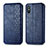 Funda de Cuero Cartera con Soporte Carcasa S01D para Xiaomi Redmi 9i Azul