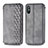 Funda de Cuero Cartera con Soporte Carcasa S01D para Xiaomi Redmi 9i Gris