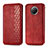 Funda de Cuero Cartera con Soporte Carcasa S01D para Xiaomi Redmi Note 9T 5G Rojo