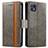 Funda de Cuero Cartera con Soporte Carcasa S02D para Motorola Moto G50 5G Gris