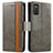 Funda de Cuero Cartera con Soporte Carcasa S02D para Samsung Galaxy M02s Gris