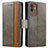 Funda de Cuero Cartera con Soporte Carcasa S02D para Samsung Galaxy M13 5G Gris